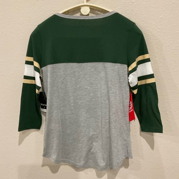 NWT NBA Milwaukee Bucks Tee 3/4 Sleeve Shirt Green Youth Size Medium - Picture 2 of 11